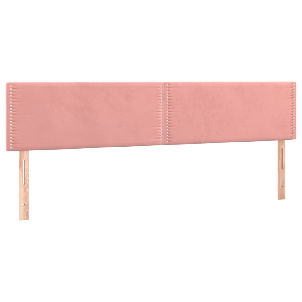 Boxspring met matras fluweel roze 120x190 cm