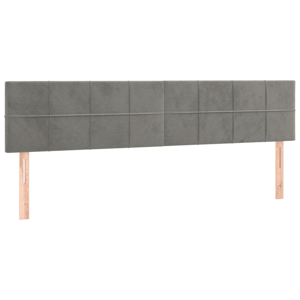Boxspring met matras fluweel lichtgrijs 120x190 cm