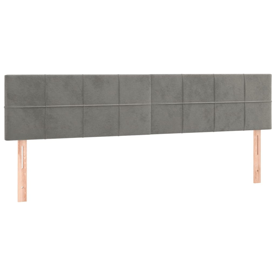 Boxspring met matras fluweel lichtgrijs 120x190 cm