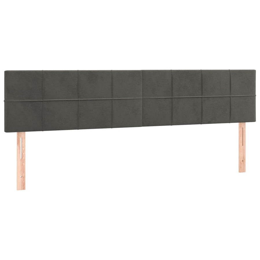 Boxspring met matras fluweel donkergrijs 120x190 cm