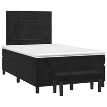 Boxspring met matras fluweel zwart 120x190 cm