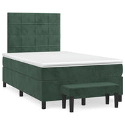 Boxspring met matras 120x190 cm fluweel donkergroen