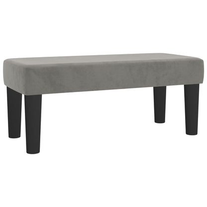 Boxspring met matras fluweel lichtgrijs 120x190 cm