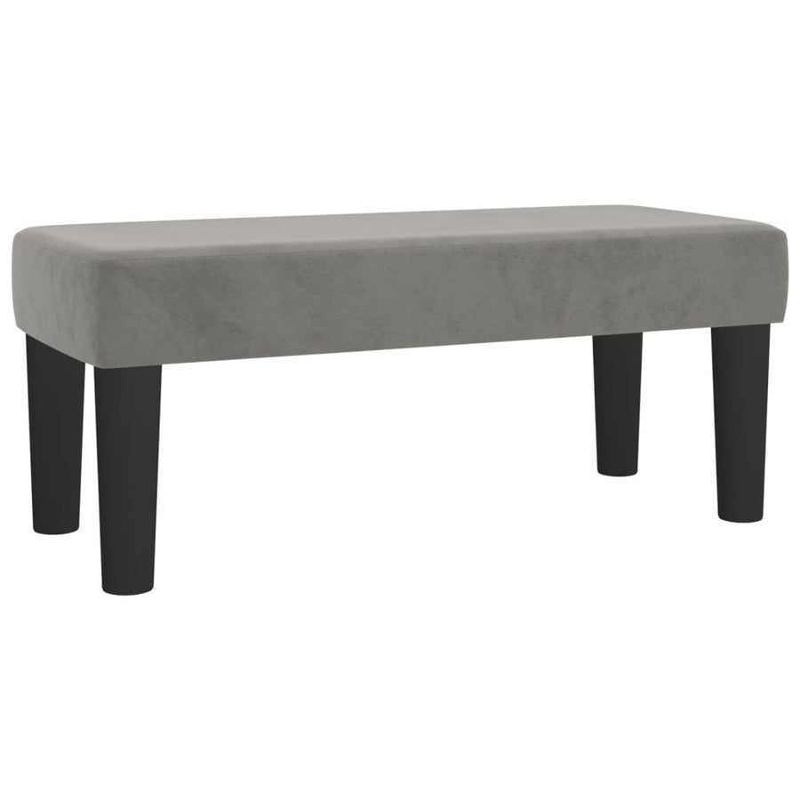 Boxspring met matras fluweel lichtgrijs 120x190 cm