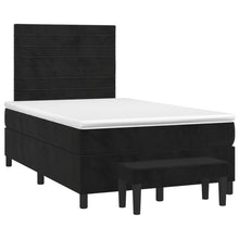 Boxspring met matras fluweel zwart 120x190 cm