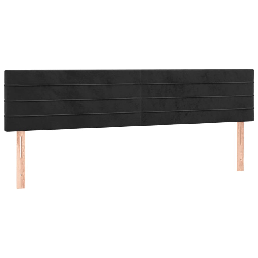 Boxspring met matras fluweel zwart 120x190 cm