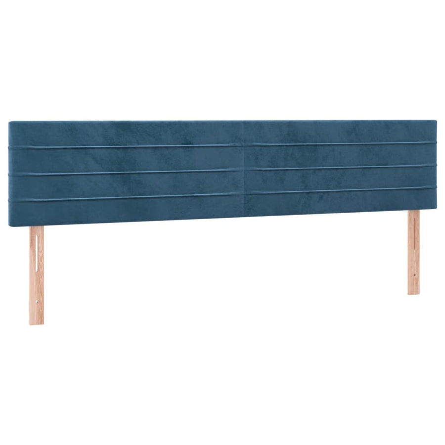 Boxspring met matras fluweel donkerblauw 120x190 cm