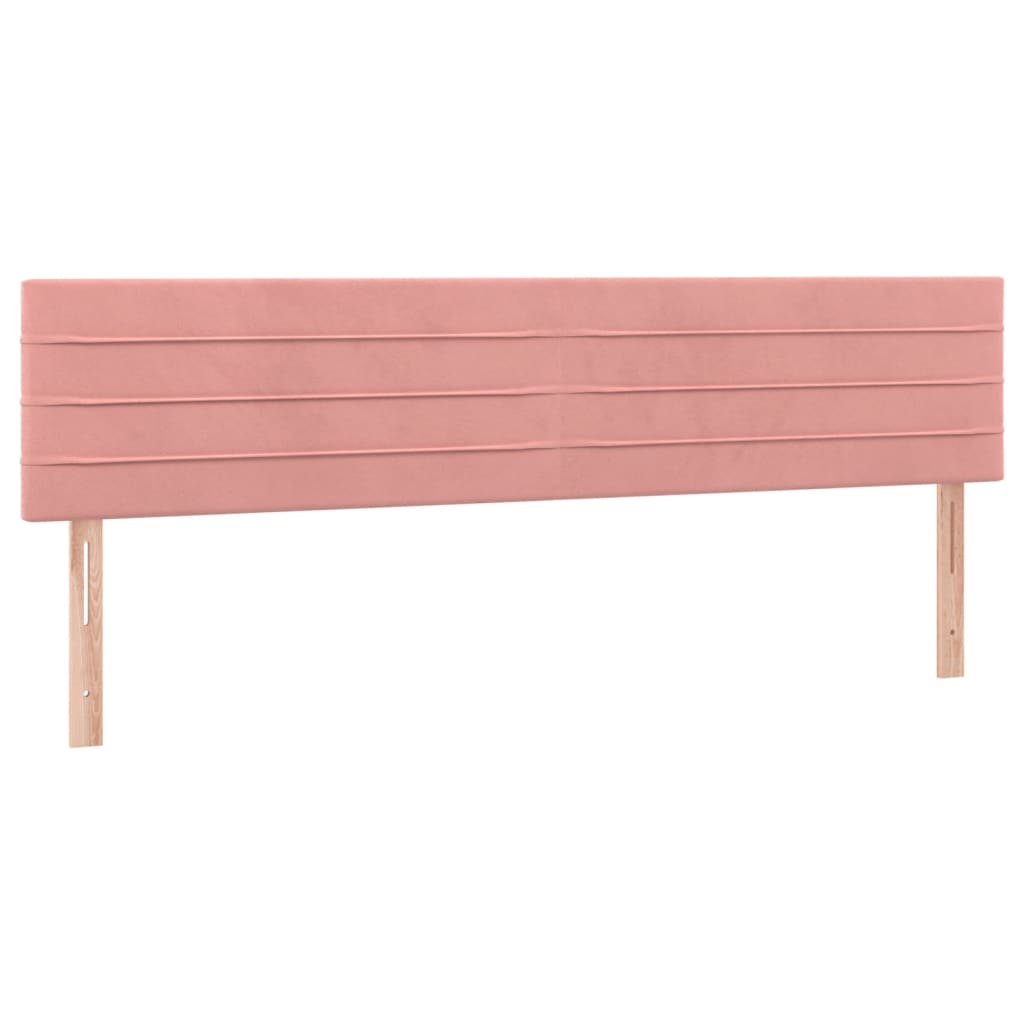 Boxspring met matras fluweel roze 120x190 cm