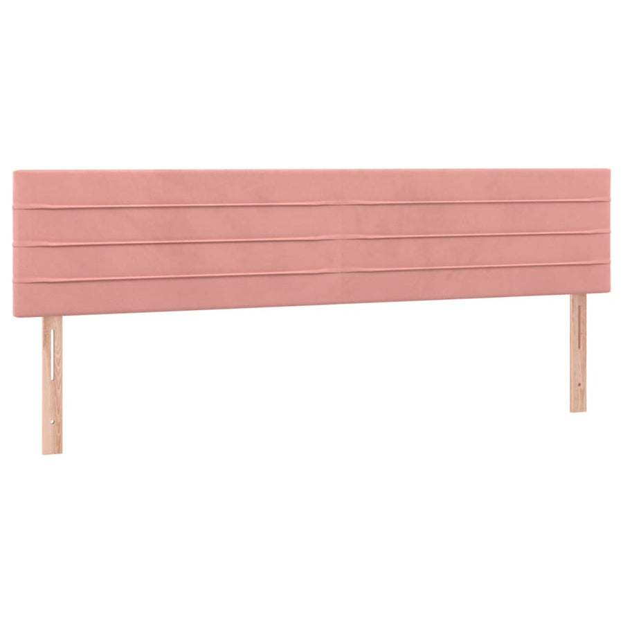 Boxspring met matras fluweel roze 120x190 cm