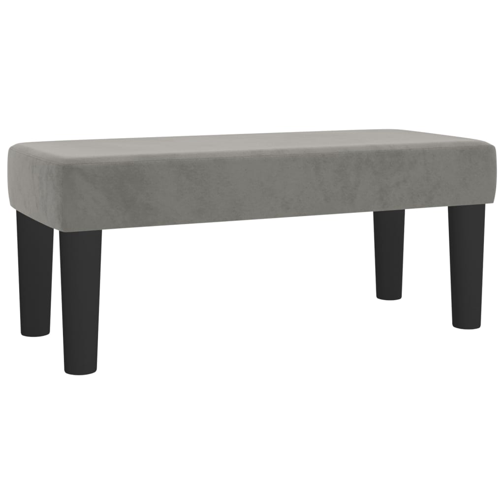 Boxspring met matras fluweel lichtgrijs 120x190 cm