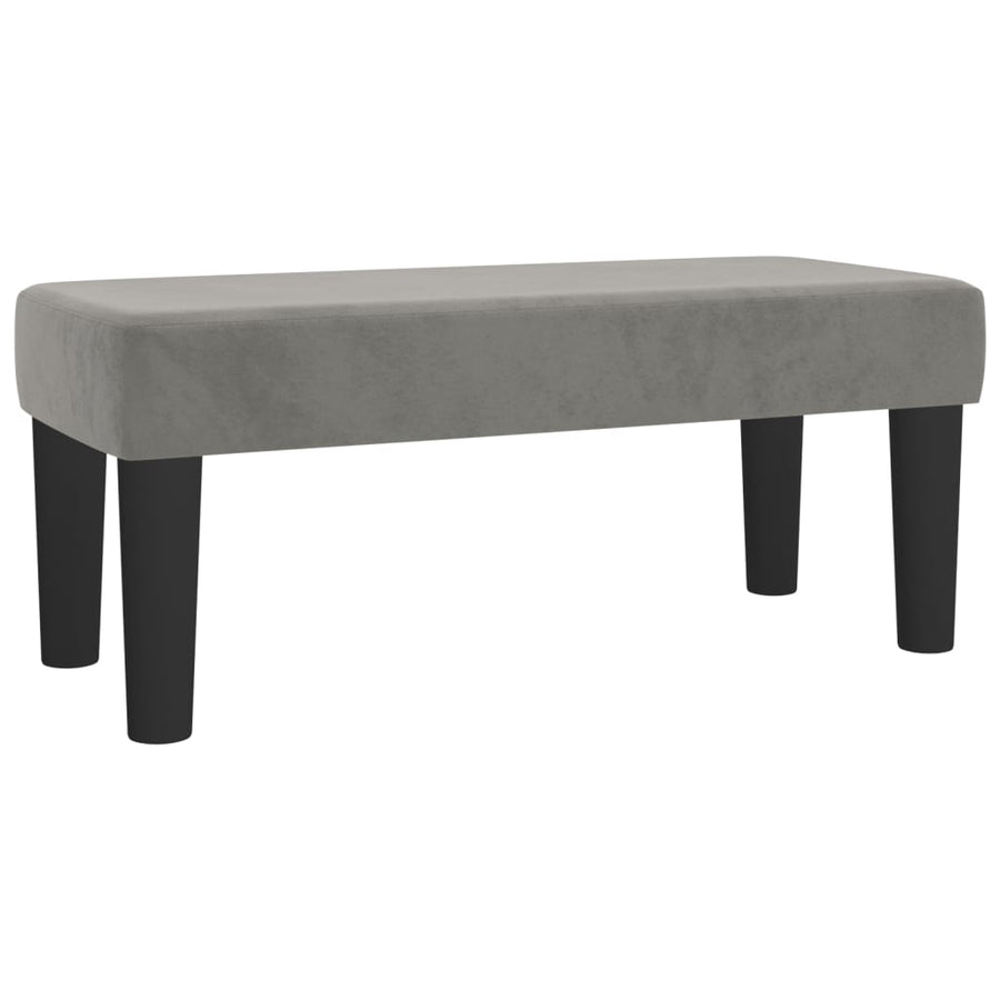 Boxspring met matras fluweel lichtgrijs 120x190 cm