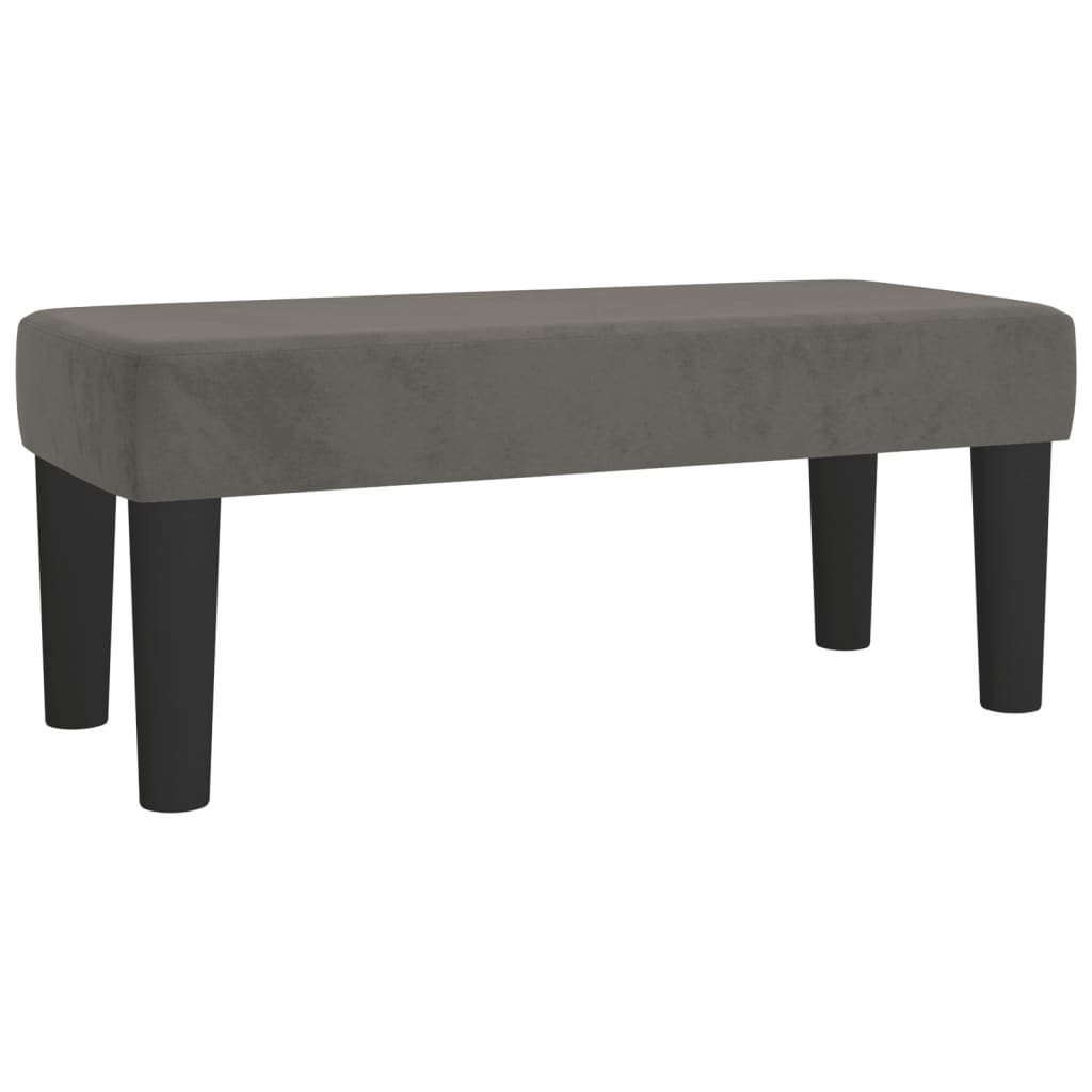 Boxspring met matras fluweel donkergrijs 120x190 cm
