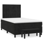 Boxspring 120x190 cm fluweel zwart