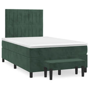 Boxspring 120x190 cm fluweel donkergroen met matras