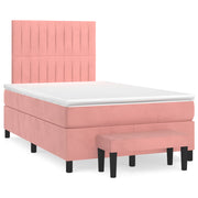 Boxspring met matras 120x190 cm roze fluweel