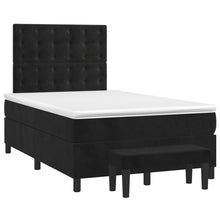 Boxspring met matras fluweel zwart 120x190 cm