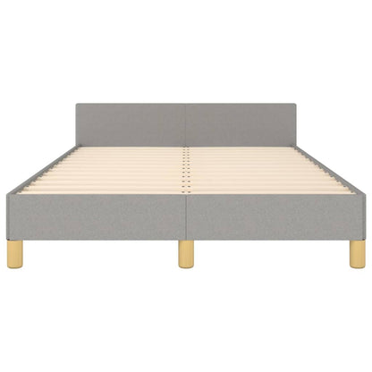 Bedframe met hoofdbord lichtgrijs 120x190 cm