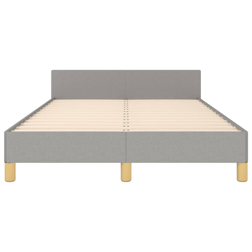 Bedframe met hoofdbord lichtgrijs 120x190 cm