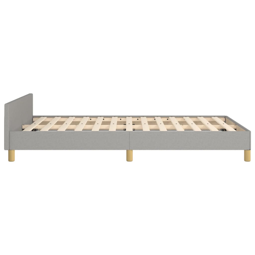 Bedframe met hoofdbord lichtgrijs 120x190 cm