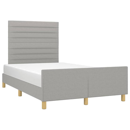 Bedframe met hoofdbord lichtgrijs 120x190 cm