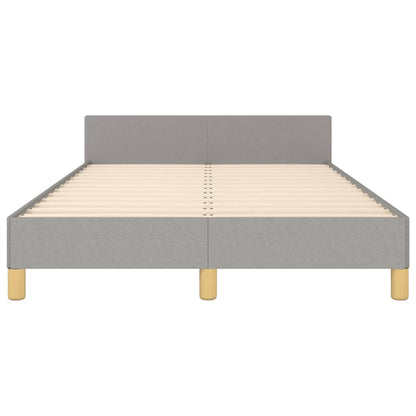 Bedframe met hoofdbord lichtgrijs 120x190 cm