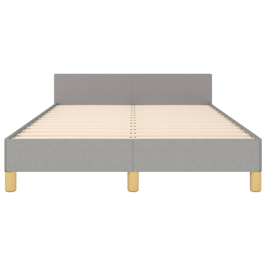 Bedframe met hoofdbord lichtgrijs 120x190 cm