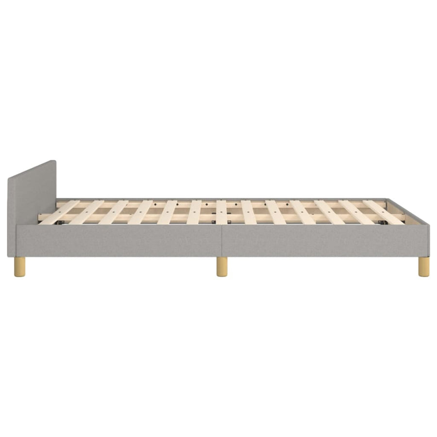 Bedframe met hoofdbord lichtgrijs 120x190 cm