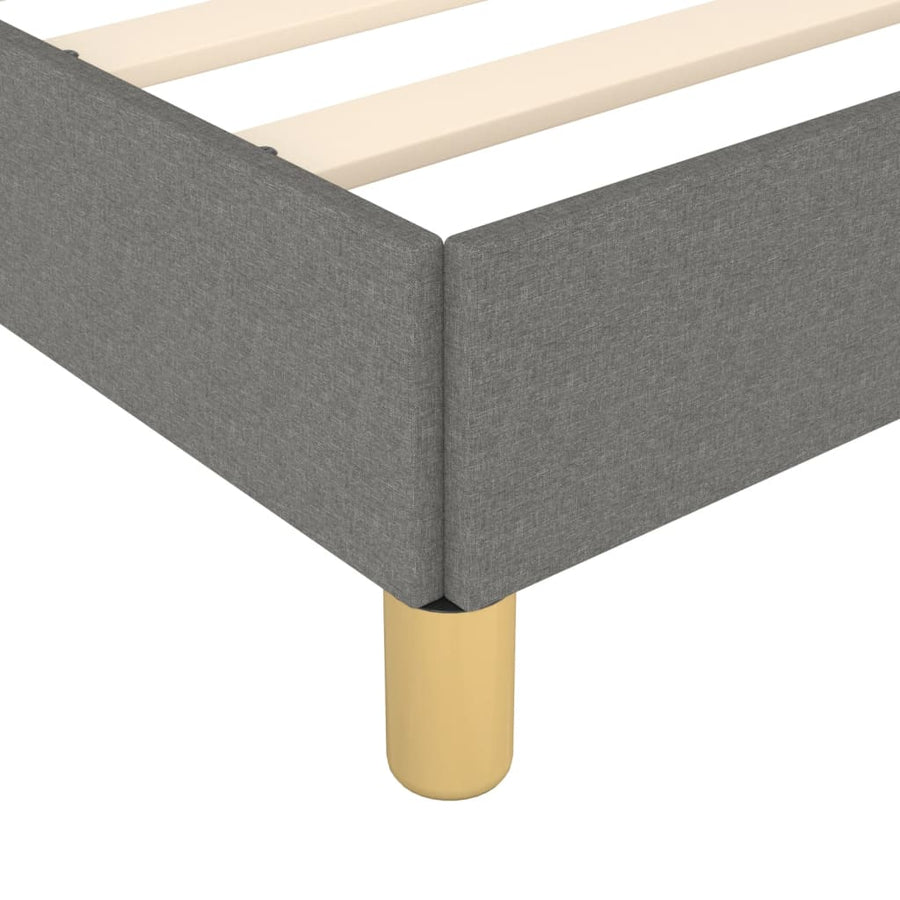 Bedframe met hoofdbord stof donkergrijs 120x190 cm