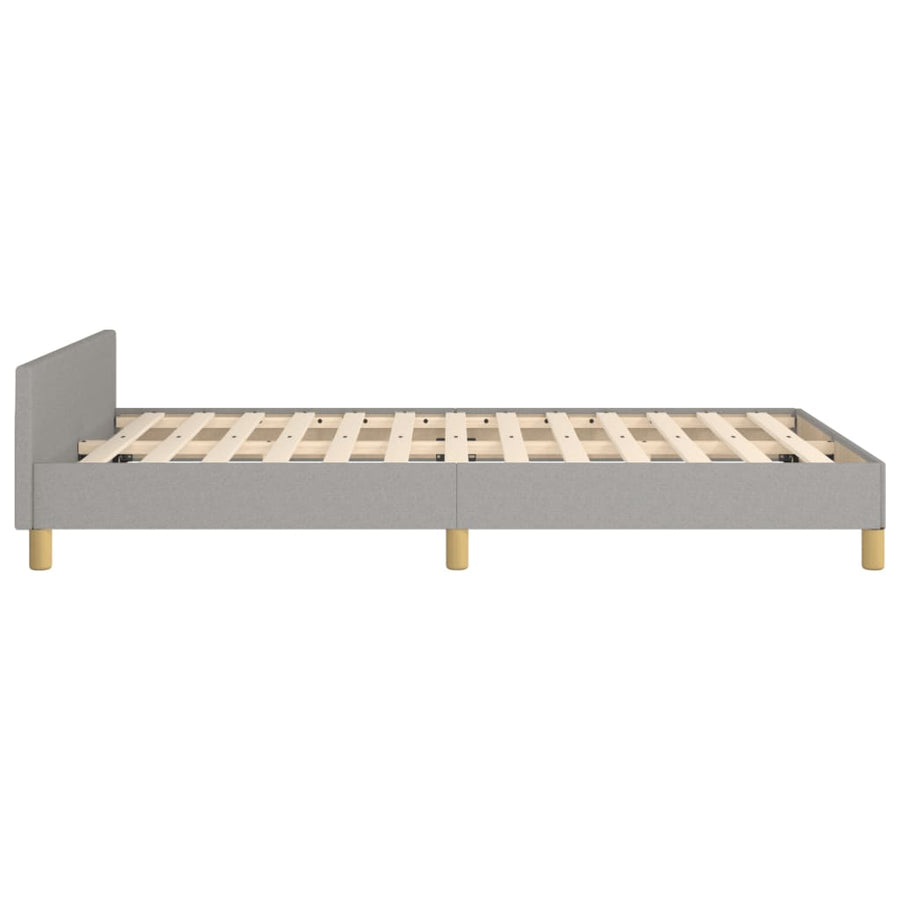Bedframe met hoofdbord lichtgrijs 120x190 cm