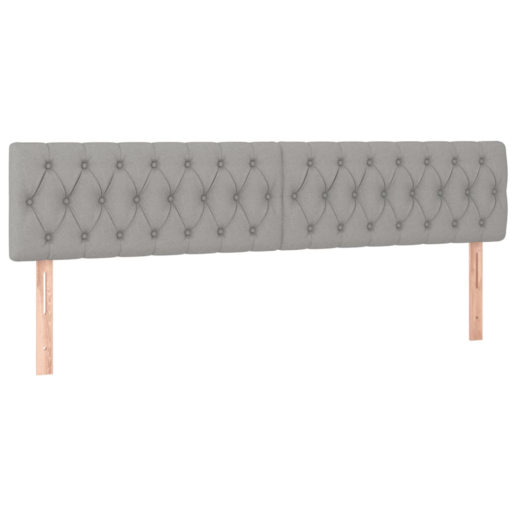 Bedframe met hoofdbord lichtgrijs 120x190 cm