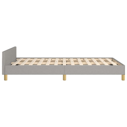 Bedframe met hoofdbord lichtgrijs 120x190 cm