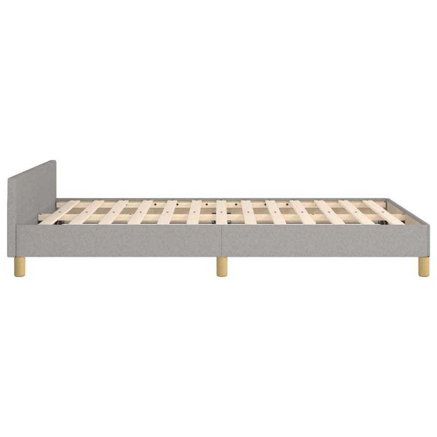 Bedframe met hoofdbord lichtgrijs 120x190 cm