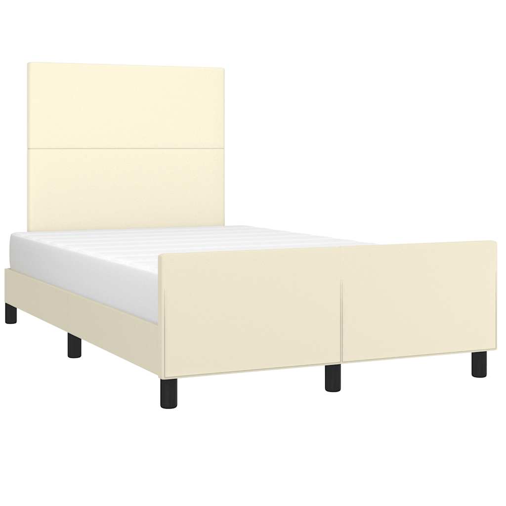 Bedframe zonder matras 120x190 cm kunstleer crème