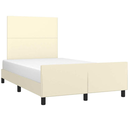 Bedframe zonder matras 120x190 cm kunstleer crème