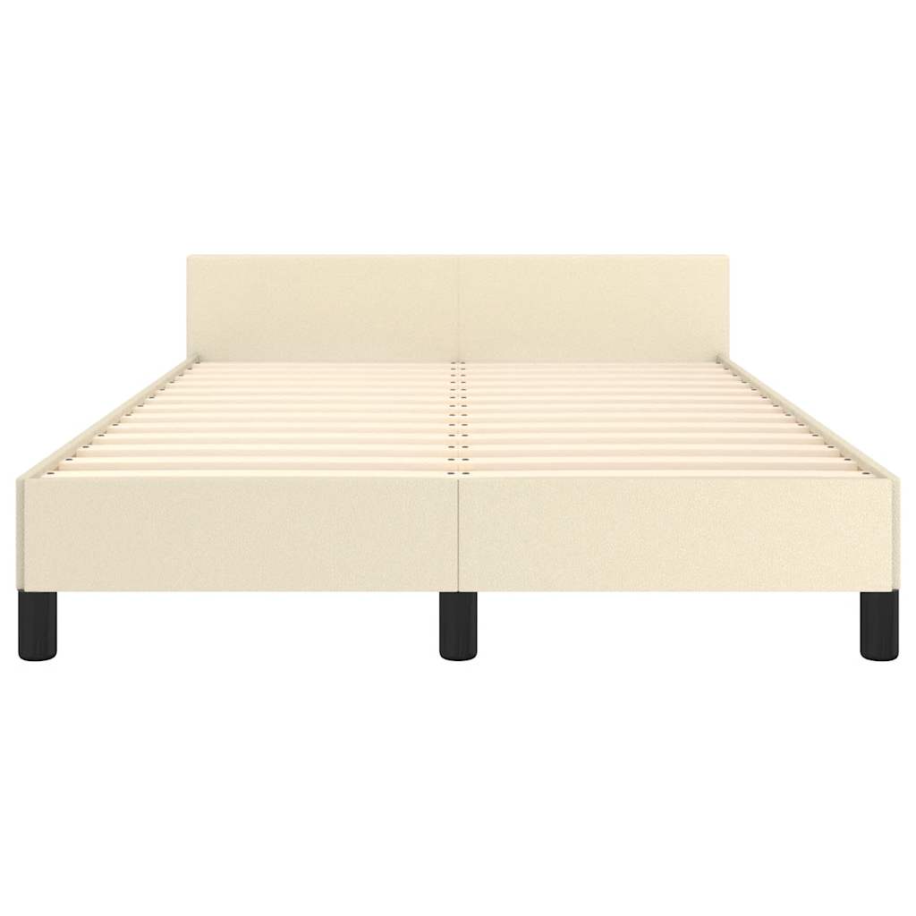 Bedframe zonder matras 120x190 cm kunstleer crème