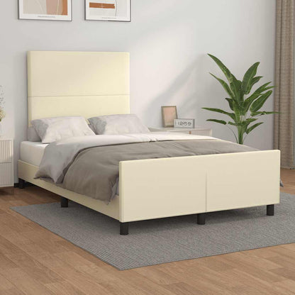 Bedframe zonder matras 120x190 cm kunstleer crème