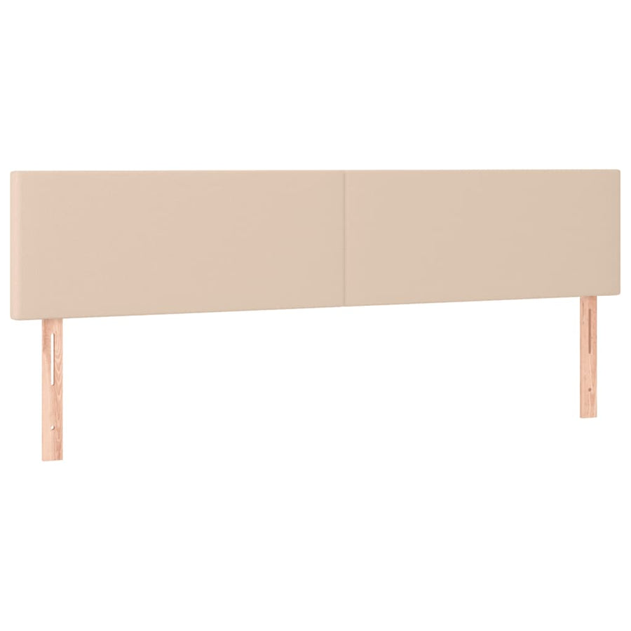 Bedframe met hoofdbord kunstleer cappuccinokleurig 120x190 cm