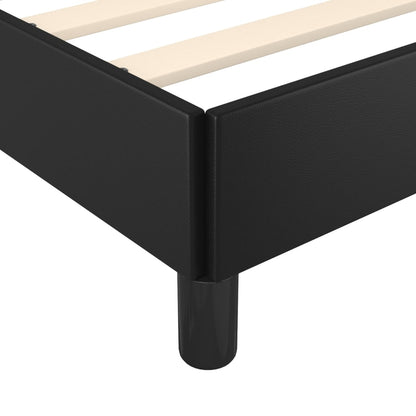 Bedframe met hoofdbord kunstleer zwart 120x190 cm