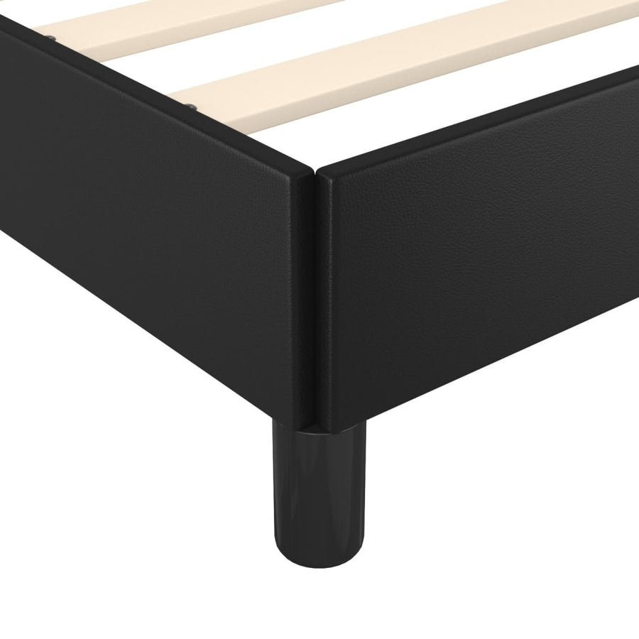 Bedframe met hoofdbord kunstleer zwart 120x190 cm