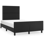 Bed frame without mattress 120x190 cm faux leather black