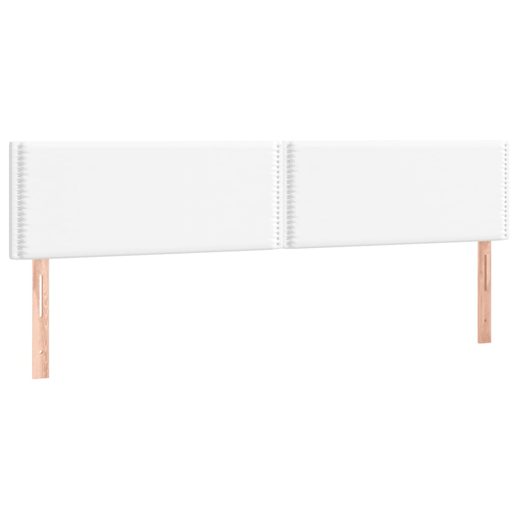 Bedframe met hoofdbord kunstleer wit 120x190 cm