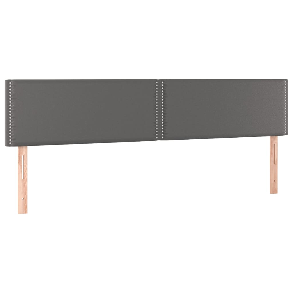 Bedframe met hoofdbord kunstleer grijs 120x190 cm