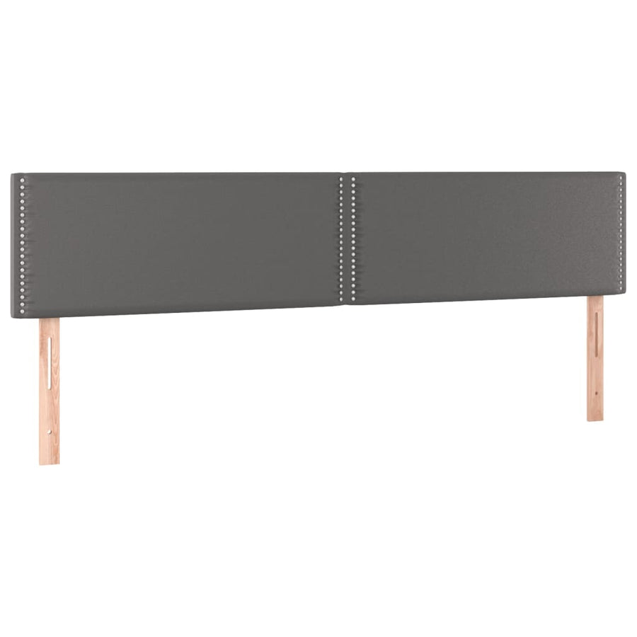 Bedframe met hoofdbord kunstleer grijs 120x190 cm