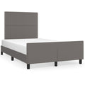 Bedframe zonder matras 120x190 cm kunstleer grijs