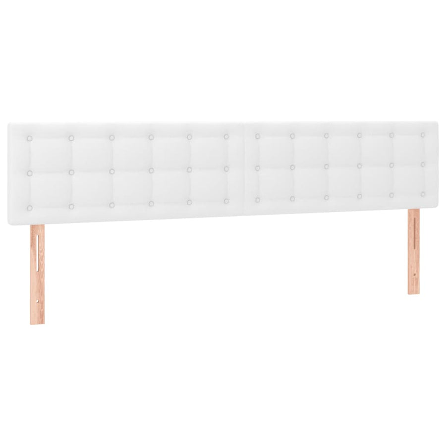 Bedframe met hoofdbord kunstleer wit 120x190 cm
