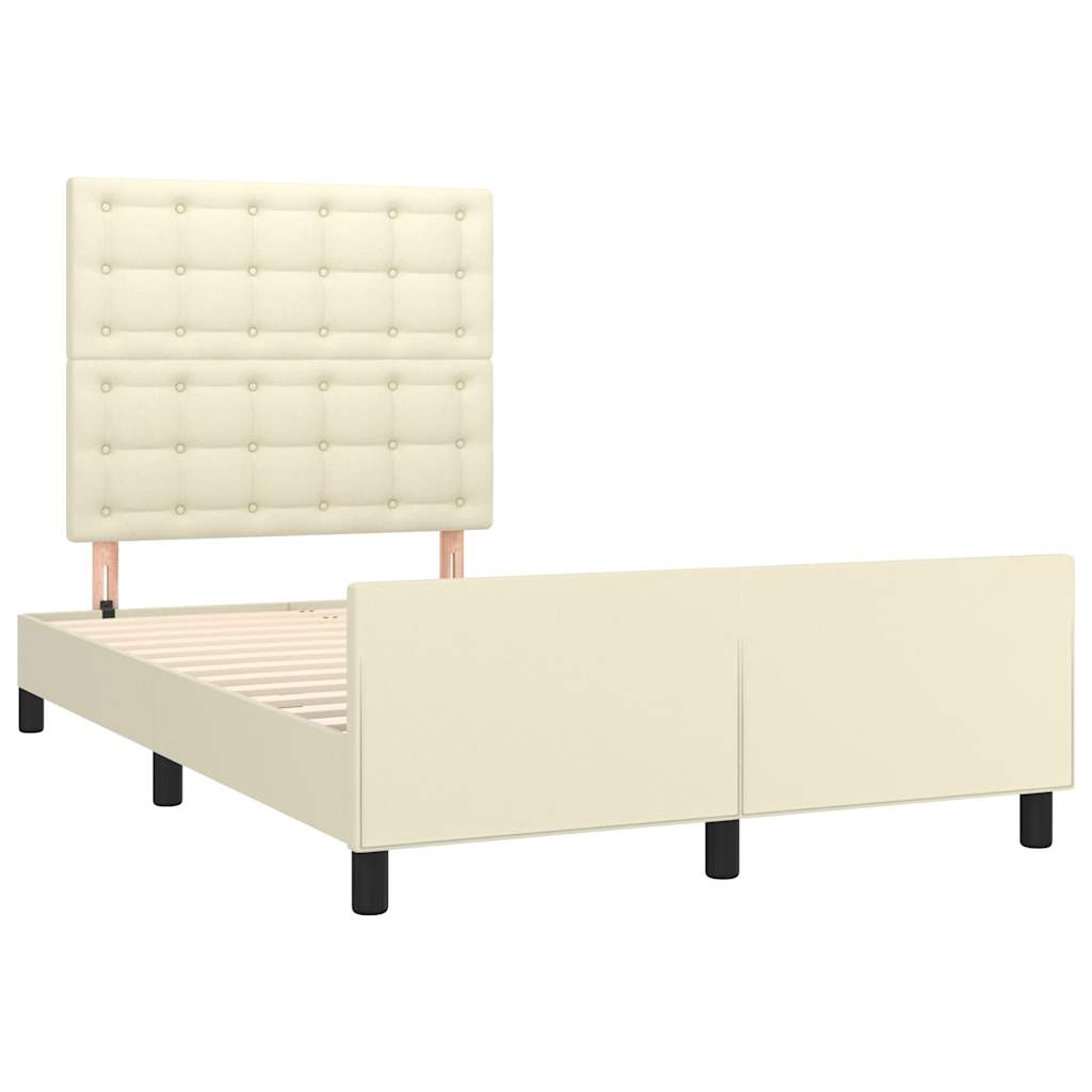 Bedframe zonder matras 120x190 cm kunstleer crème