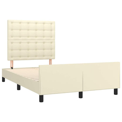 Bedframe zonder matras 120x190 cm kunstleer crème