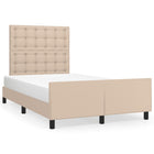 Bed frame without mattress 120x190 cm faux leather cappuccino-coloured