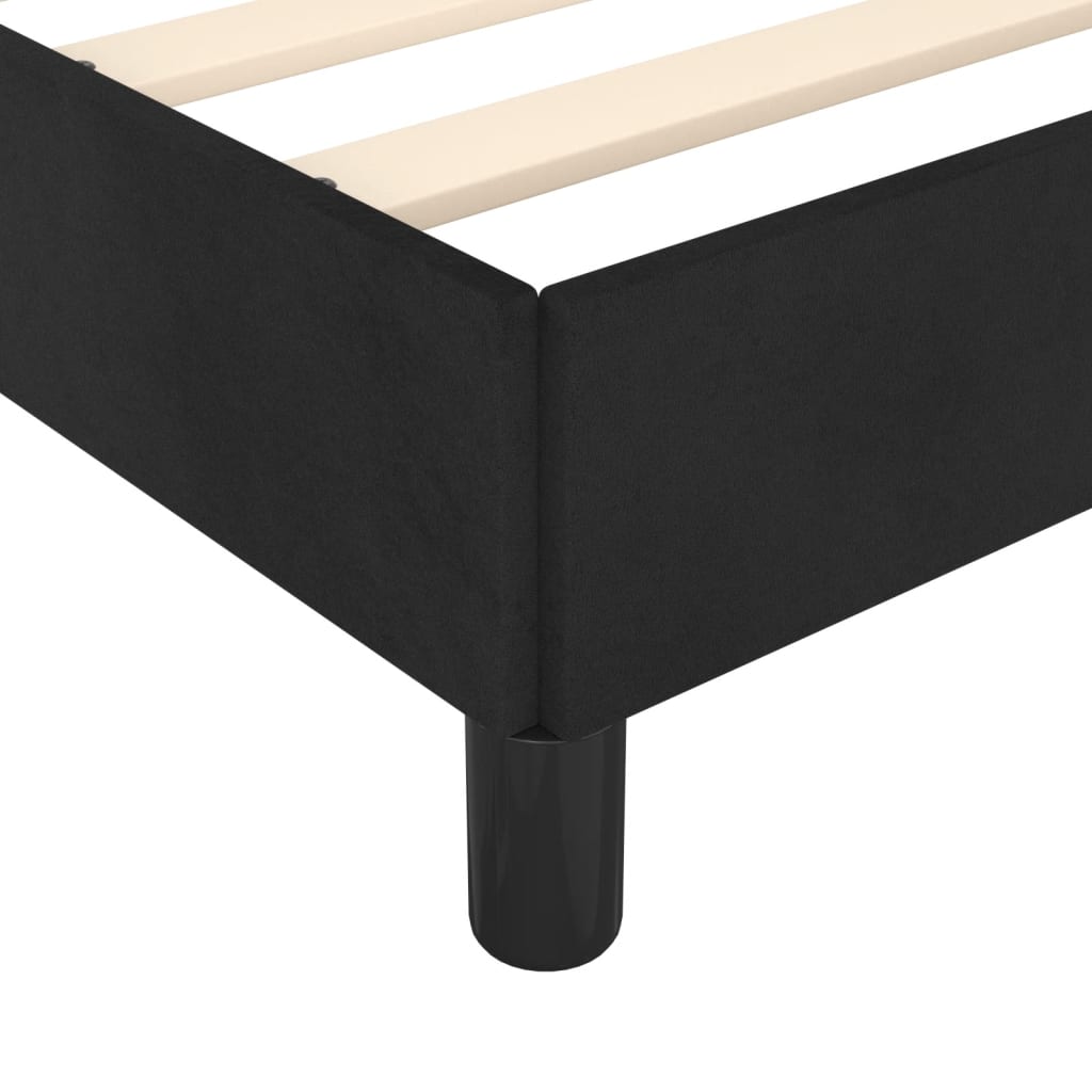 Bedframe met hoofdbord fluweel zwart 120x190 cm