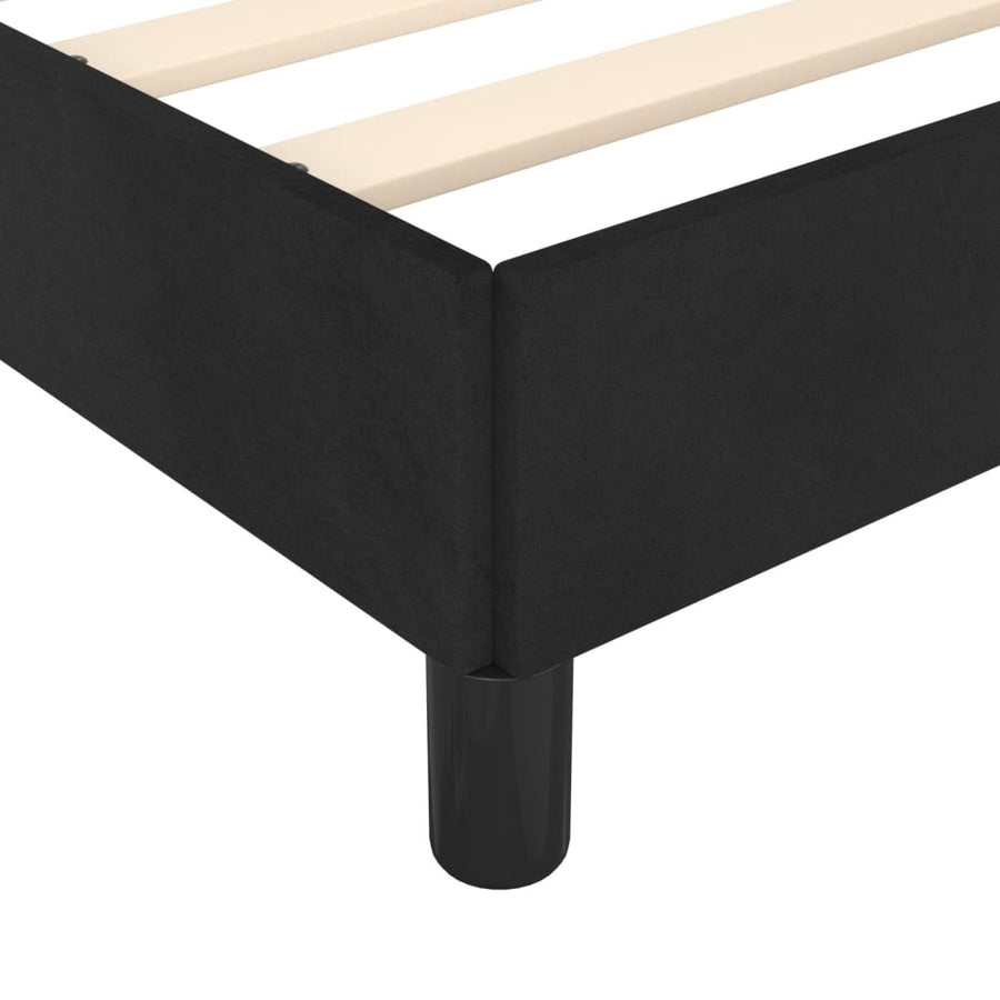 Bedframe met hoofdbord fluweel zwart 120x190 cm
